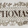 Pearlware pottery child's plate 'THOMAS', circa 1830 John Rogers & Son Pottery Staffordshire