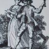 Liverpool delft tile, decorated with a Sadler print originally by John Bowles, circa 1770