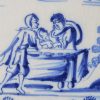 Dutch Delft biblical tile, Judith with the head of Holofernes, circa 1750