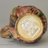 Creamware pottery cream jug decorated with Whieldon type colours under the glaze, circa 1770