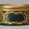 French enamel table snuff box the lid painted with bacchanalian boys in pink, circa 1840