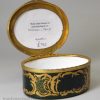 French enamel table snuff box the lid painted with bacchanalian boys in pink, circa 1840