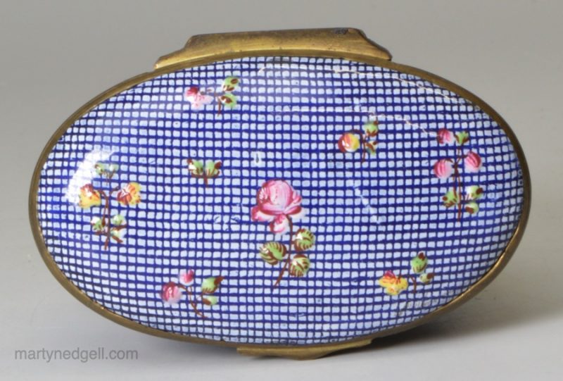 Bilston enamel box, circa 1780