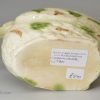 Creamware pottery duck sauce boat decorated with coloured splashes under the glaze, circa 1780