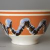 Mochaware bowl decorated with a snail trail in slip, circa 1830
