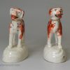 Pair of Staffordshire porcelain dogs, circa 1840