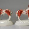 Pair of Staffordshire porcelain dogs, circa 1840