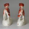 Pair of Staffordshire porcelain dogs, circa 1840