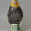 Pearlware pottery model of a cockerel, circa 1820, possibly Scottish or North East