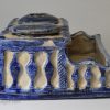 Westerwald salt glaze stoneware desk inkwell and sander, circa 1720