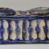 Westerwald salt glaze stoneware desk inkwell and sander, circa 1720