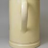 Large creamware pottery frog mug decorated with a print of Nelson' Battle of the Nile, circa 1798, probably North East Pottery
