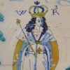 Royal blue dash London delft charger 'William III', circa 1689-1702