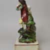 Staffordshire pearlware pottery figure of the musicians, circa 1820