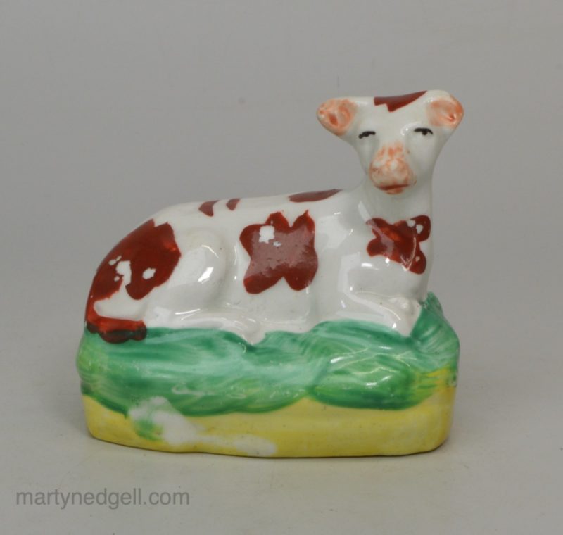 Staffordshire pottery cow, circa 1860