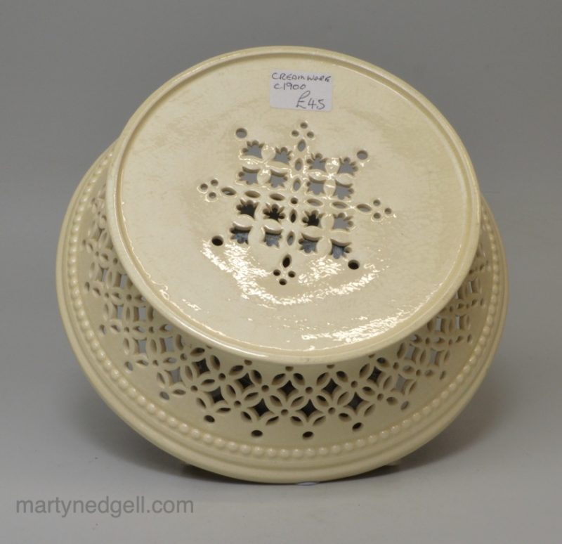 Creamware pottery stand, circa 1947 made by J T Morton