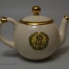 Commemorative pottery tea pot made for the coronation of King Edward VII, circa 1902