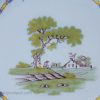 Bristol delft polychrome plate with a bianco bianco border, circa 1750