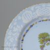 Bristol delft polychrome plate with a bianco bianco border, circa 1750