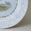 Bristol delft polychrome plate with a bianco bianco border, circa 1750