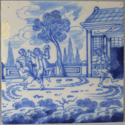 London delft tile, circa 1730
