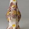 Pearlware pottery model of a chicken decorated with colours under the glaze, circa 1800