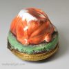 South Staffordshire enamel bonbonniére moulded as a cow, circa 1770