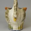 Prattware pottery fox and goose sauce boat, circa 1800