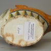 Prattware pottery fox and goose sauce boat, circa 1800