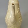 Creamware pottery coffee pot, circa 1770, possibly Cockpit Hill Pottery