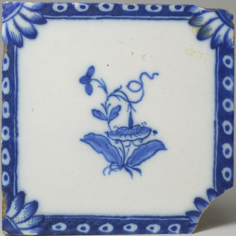 Liverpool delft tile, circa 1760