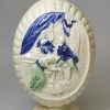Pearlware pottery flask or large tea canister moulded with scenes from Othello, circa 1800