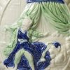 Pearlware pottery flask or large tea canister moulded with scenes from Othello, circa 1800