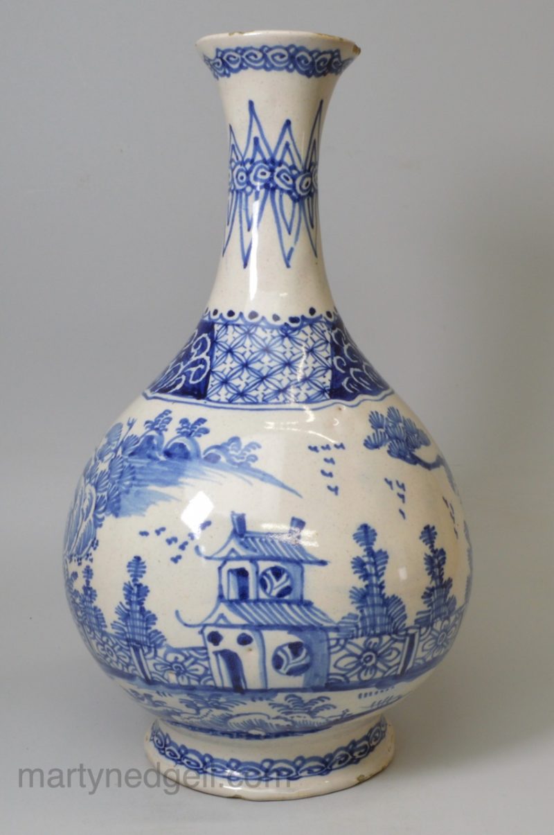 London delft bottle, circa 1740