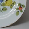 Liverpool or Dublin delft plate painted in the Fazackerly palette, circa 1750