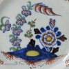 London delft polychrome plate, circa 1760