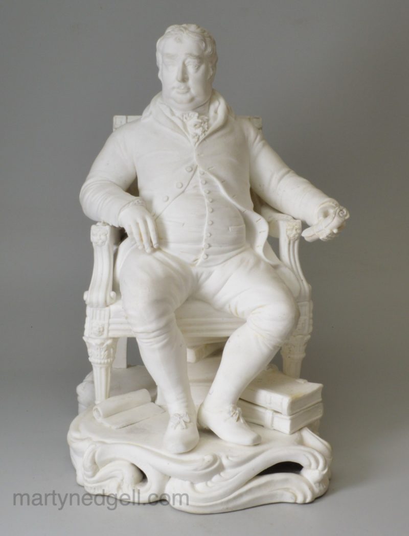 Derby biscuit porcelain model of Charles James Fox, circa 1790