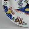 London delft polychrome plate, circa 1760