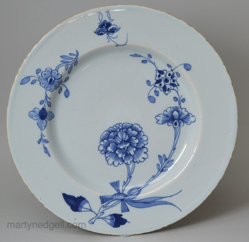 Liverpool delft plate, circa 1760