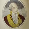 Creamware commemorative pottery jug printed with a portrait of Ear St. Vincent, circa 1797
