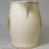 Creamware commemorative pottery jug printed with a portrait of Ear St. Vincent, circa 1797