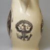 Commemorative creamware jug, Washington and American Tars, circa 1800