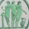 Liverpool Delft tile decorated with a Sadler print 'The Three Graces', circa 1775