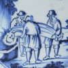 London delft biblical tile, the Entombment, circa 1750