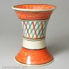 Creamware pottery spill vase, circa 1820