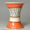 Creamware pottery spill vase, circa 1820