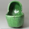 Green glazed pottery toy cradle, circa 1820
