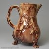 Creamware pottery jug decorated with Whieldon type glazes, circa 1770