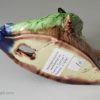 Creamware pottery goat head wall pocket, Thomas Sergent, France, circa 1880