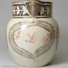Commemorative pearlware pottery jug William Betty the British child actor, circa 1804